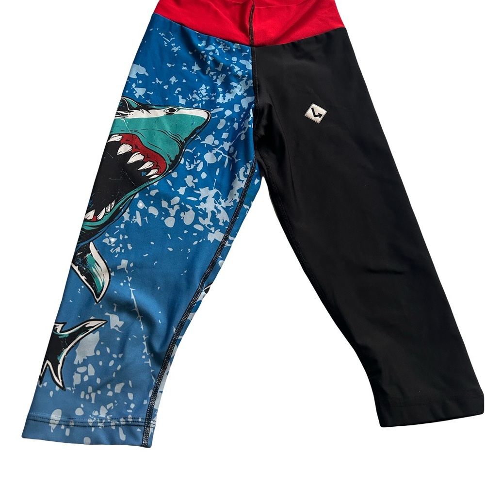 Shark Print Yoga Roller Derby Leggings